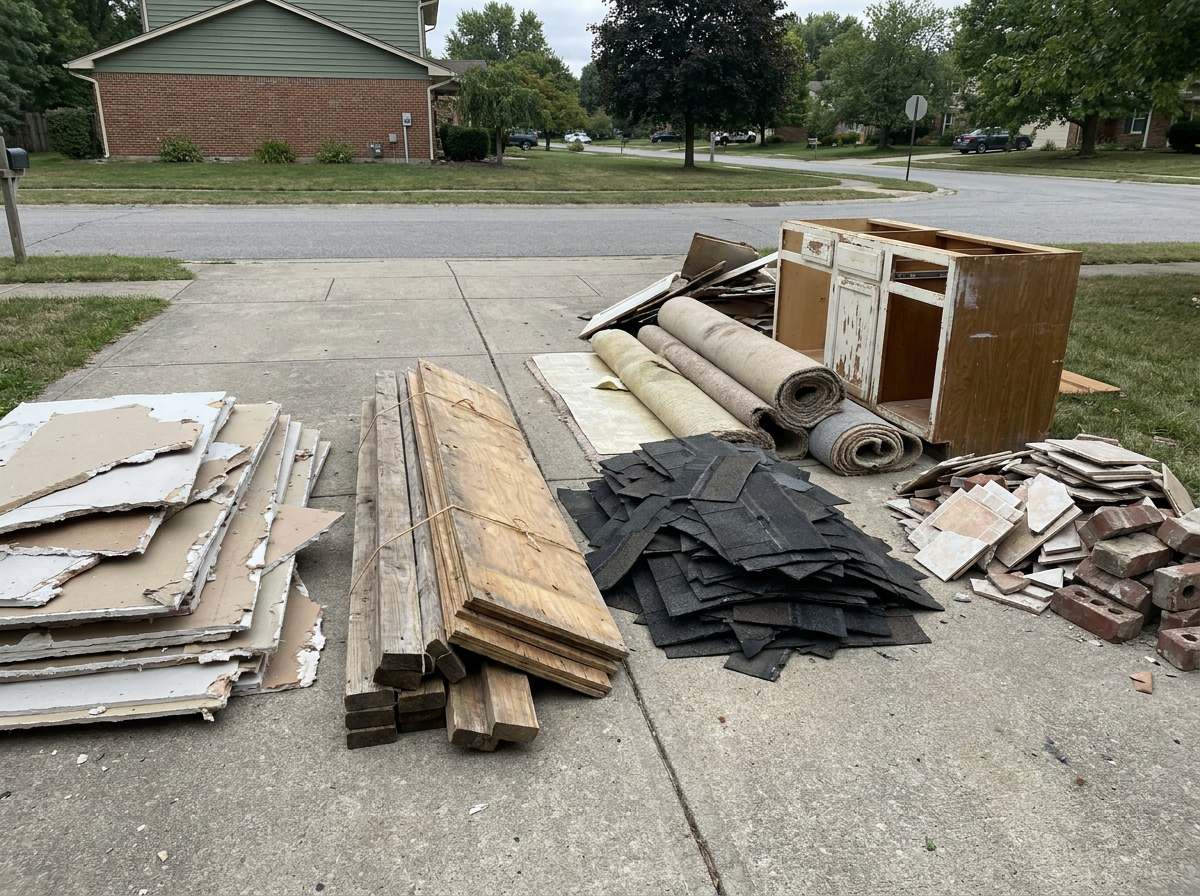 Construction Debris Removal materials we haul away in Columbus, OH