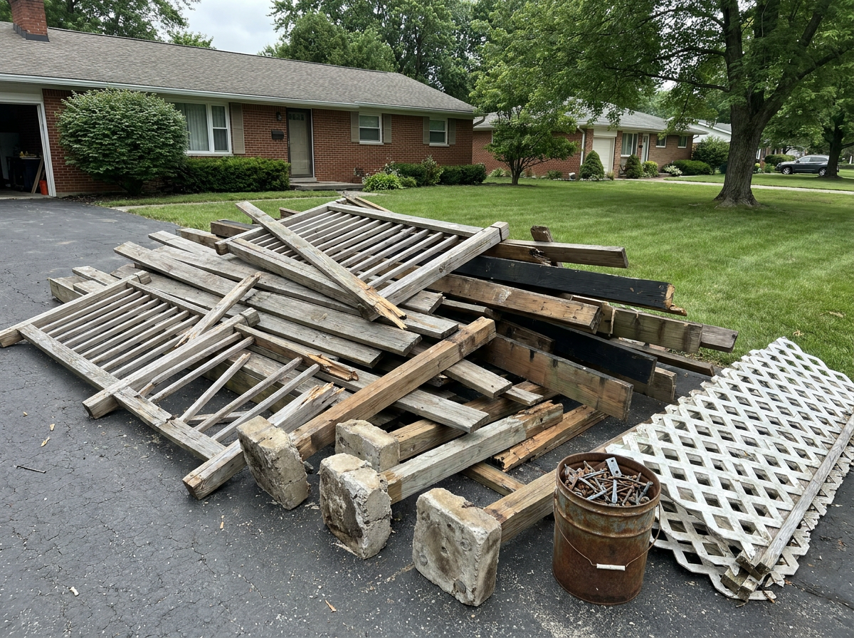Deck Removal materials we haul away in Columbus, OH