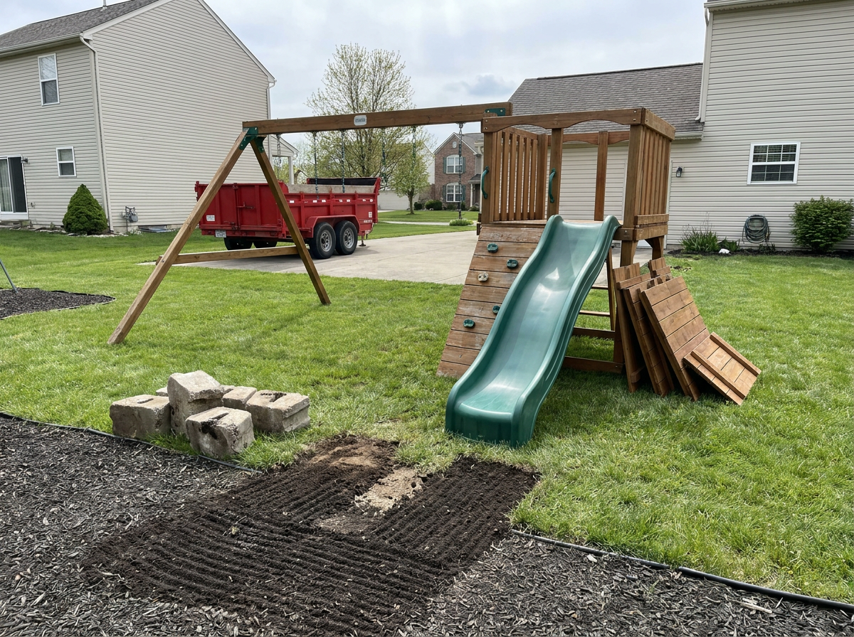 Why choose Donkey Dumpster for playset & swingset removal